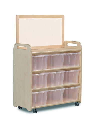 Mobile Shelf Unit With Top Magnetic Whiteboard Add-on